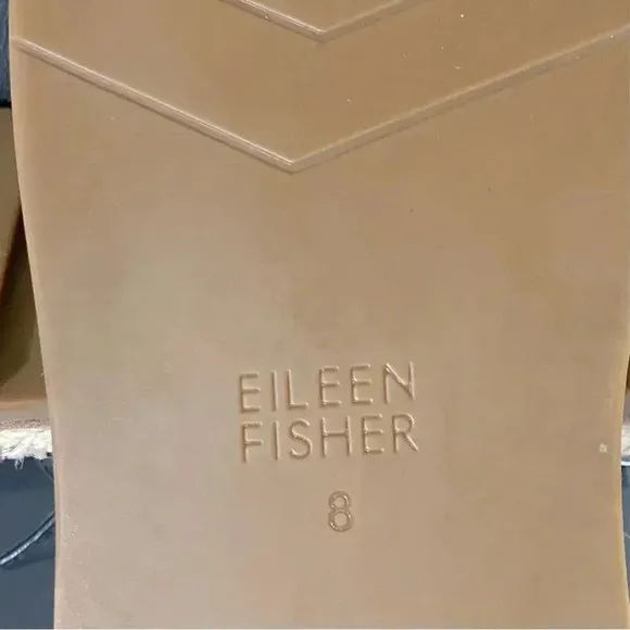 Eileen Fisher Max Espadrille Leather Sandals Casual Flat Black Like New