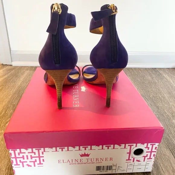 Elaine Turner Evan Heeled Sandal in Cobalt Blue