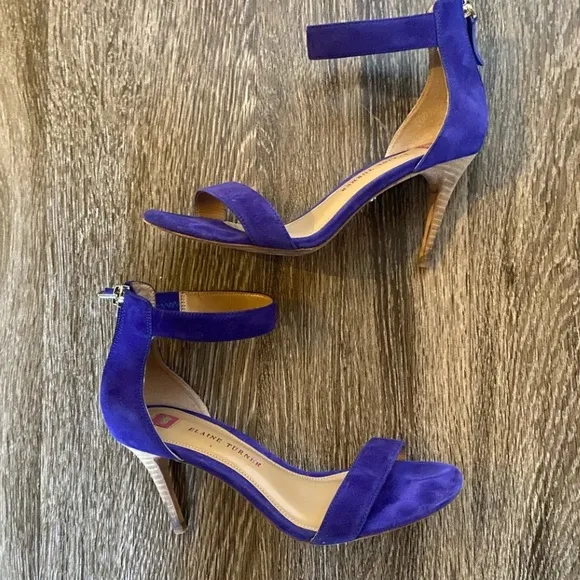 Elaine Turner Evan Heeled Sandal in Cobalt Blue