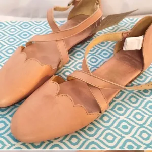 ELF Mangrove Handmade Leather Strappy Mary Jane Flats size 13 NWT