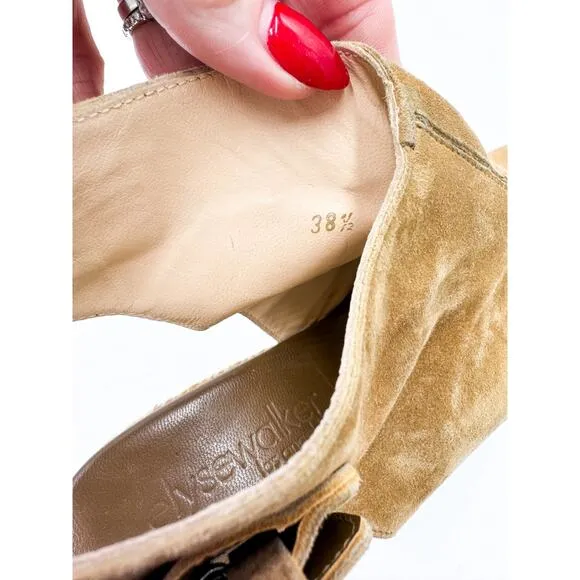 Elyse Walker Los Angeles &quot;Lesley&quot; Wedge Espadrilles Size 38.5