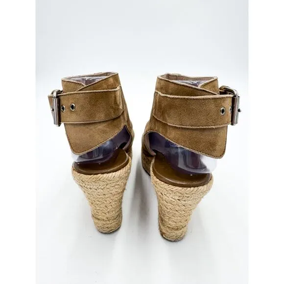 Elyse Walker Los Angeles &quot;Lesley&quot; Wedge Espadrilles Size 38.5
