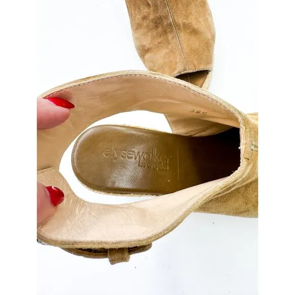Elyse Walker Los Angeles &quot;Lesley&quot; Wedge Espadrilles Size 38.5