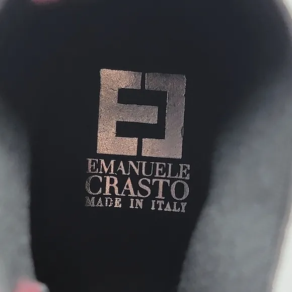 Emanuele Crasto Women's Mid Calf Burgundy Leather Boots Made In Italy Sz 37 New