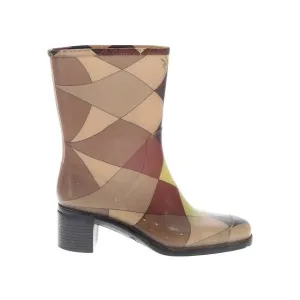 Emilio Pucci Rubber Argyle Pattern Rain Boots - 39 / 9