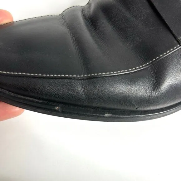 ERMENEGILDO ZEGNA Mens Black Leather Loafers