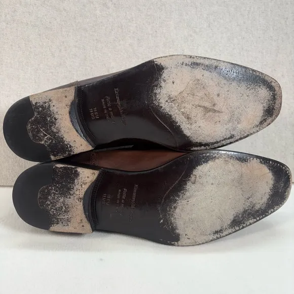 Ermenegildo Zegna Mens Dark Brown Ombre Slip on Loafers- size US 11, EU 10