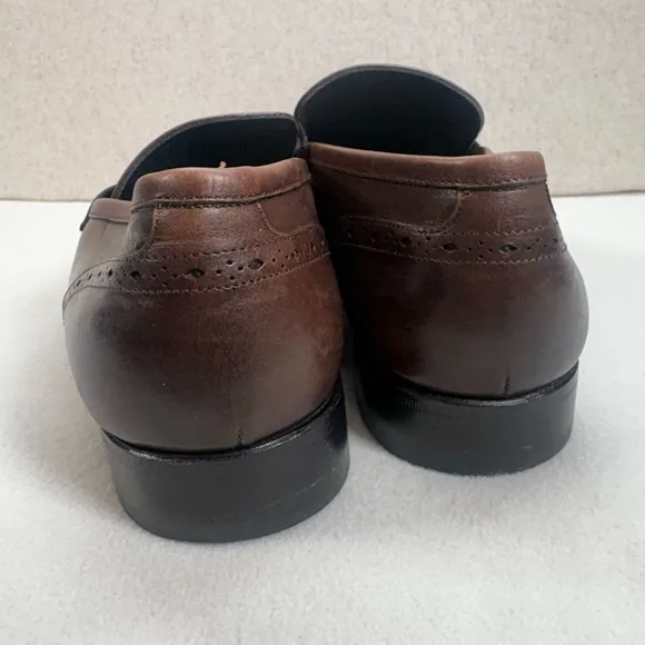 Ermenegildo Zegna Mens Dark Brown Ombre Slip on Loafers- size US 11, EU 10