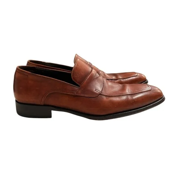 Ermenegildo Zegna Men’s Dark Brown Penny Loafers Men’s Size 8D $990