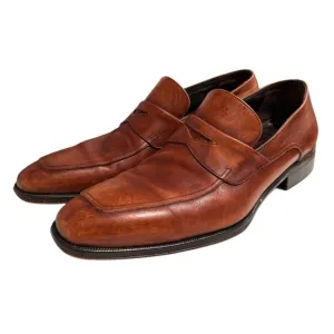 Ermenegildo Zegna Men’s Dark Brown Penny Loafers Men’s Size 8D $990