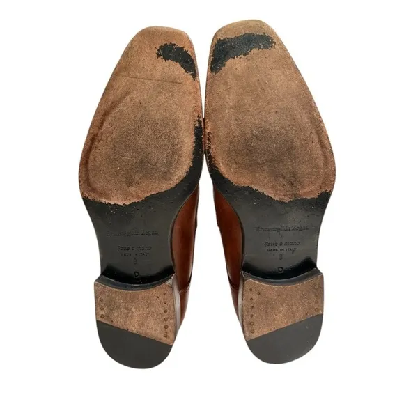 Ermenegildo Zegna Men’s Dark Brown Penny Loafers Men’s Size 8D $990