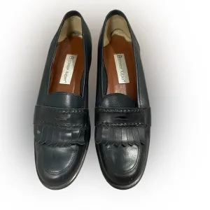 Etienne Aigner Blue Leather Preppy Style Loafers Size 9.5