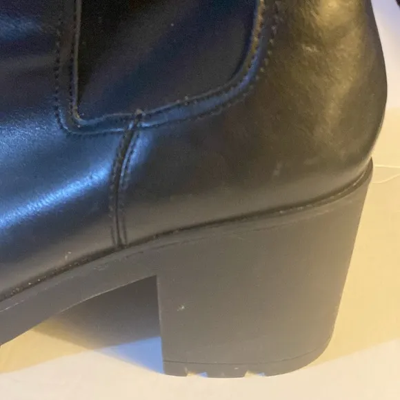 EUC ALDO Ankle Boots, Booties, Leather, Platform, Sz 9, chunky, block heel