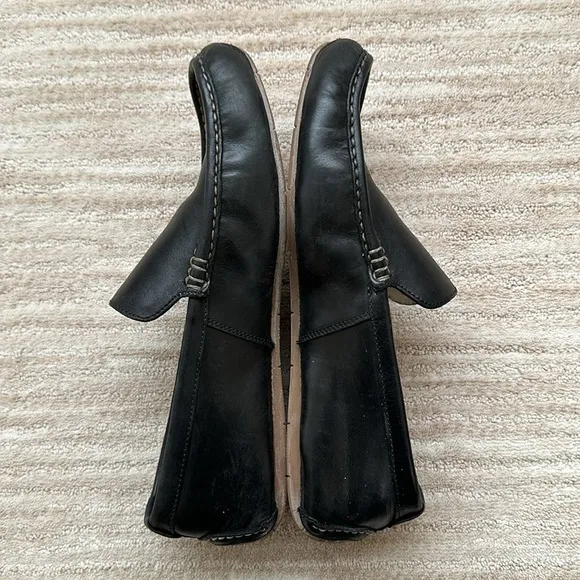 EUC Cole Haan Mens Somerset Venetian Loafers Driving Shoes Black Leather Size 12