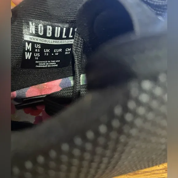 EUC NOBULL Men’s Outwork Sneakers, Black Daisy, M8.5 W10
