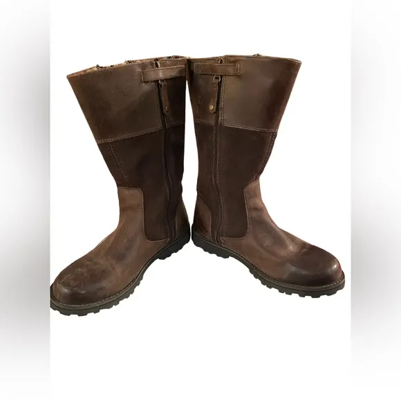 EUC Timberland brown mid calf boots