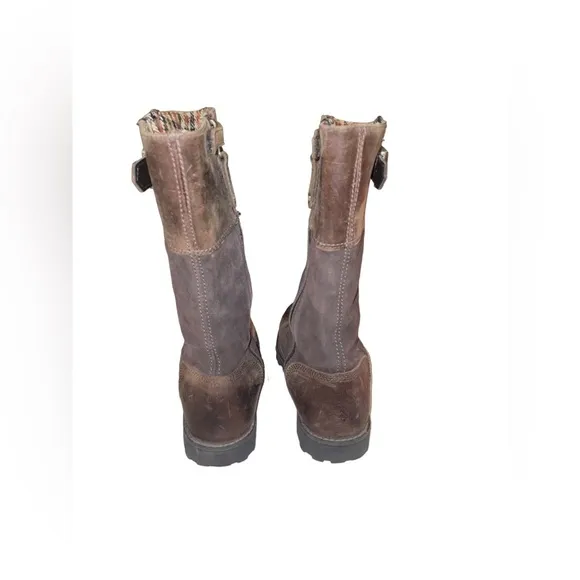 EUC Timberland brown mid calf boots