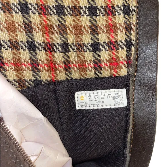 EUC Timberland brown mid calf boots