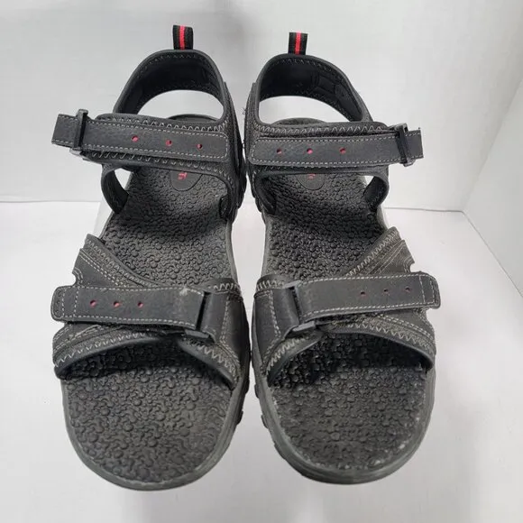 Everest Womens 10 Black Hiking Sandals Walking Rugged Ankle Strap Gorpcore