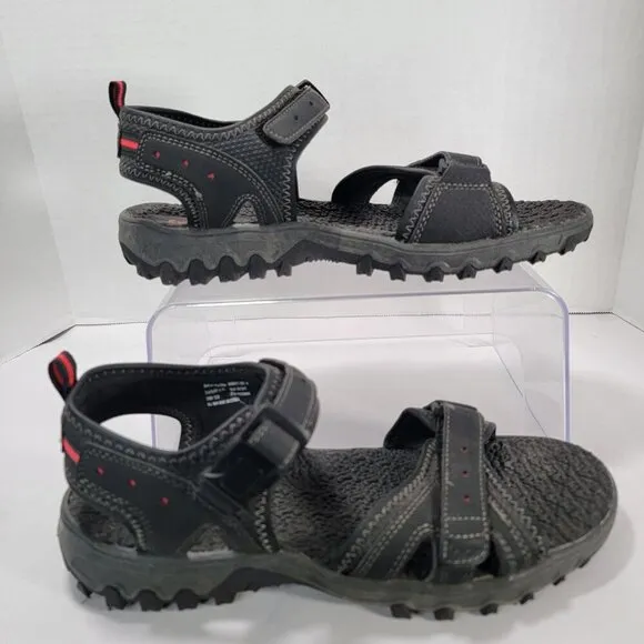 Everest Womens 10 Black Hiking Sandals Walking Rugged Ankle Strap Gorpcore
