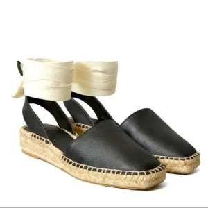 EVERLANE “D’Orsay” Leather and Jute Espadrille