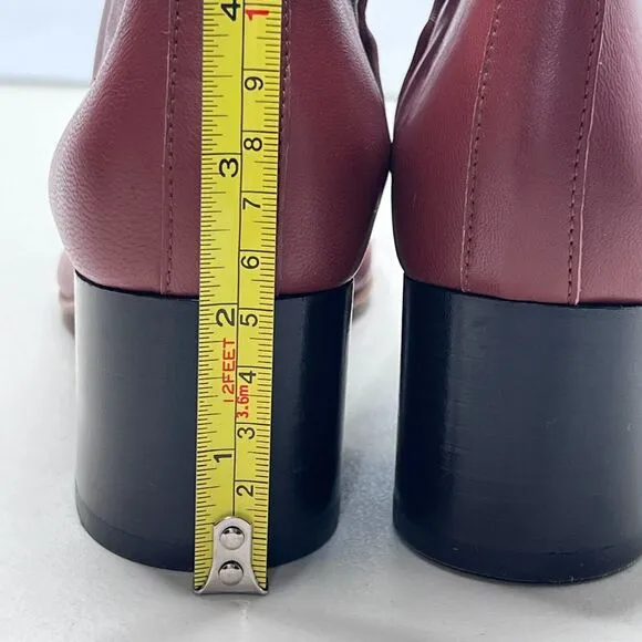Everlane The Day Boot Leather Ankle Boots Brown Chunky Heel Women's 8 Tried On