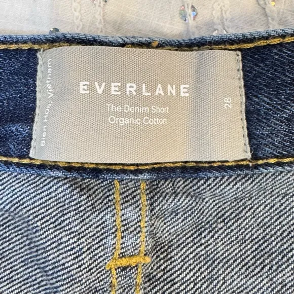 Everlane The Denim Short | Size 28 | Organic Cotton | Dark Wash