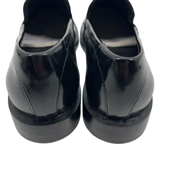 Everlane The Penny Loafer Square Toe Black Glossy Size 8.5 New without Box