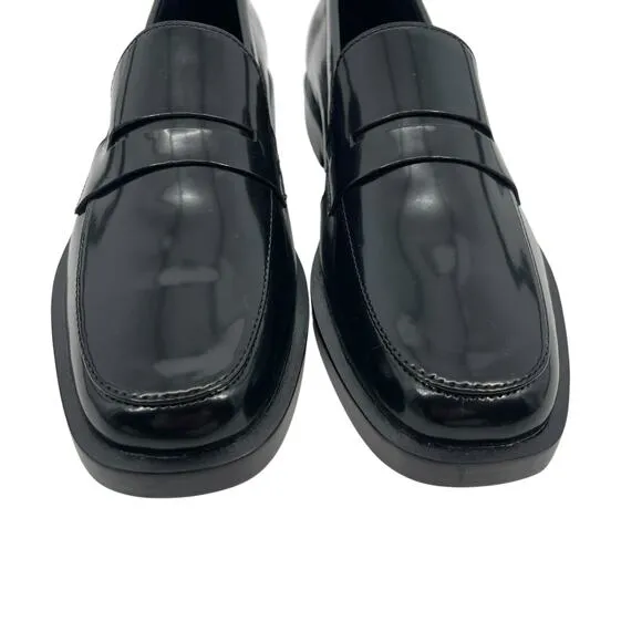 Everlane The Penny Loafer Square Toe Black Glossy Size 8.5 New without Box