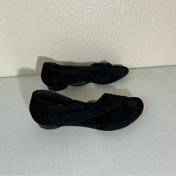 FENDI Black Tulle Mesh Open Toe Sandals size EU 38 US 8