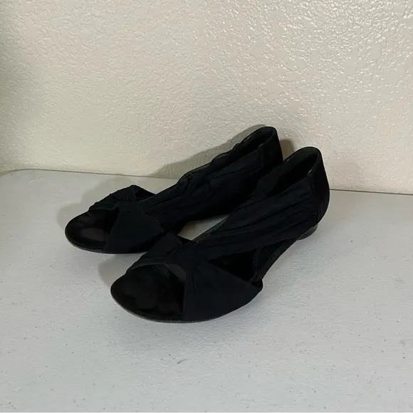 FENDI Black Tulle Mesh Open Toe Sandals size EU 38 US 8