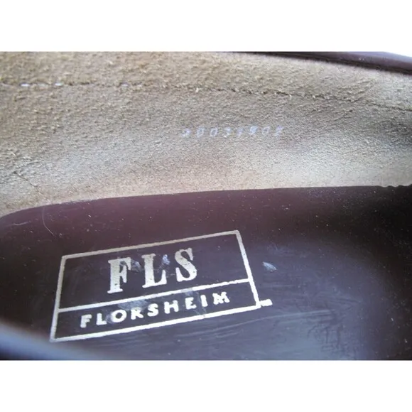 Florsheim Berkley FLS 17058-05 Mens Burgundy Leather Penny Loafers  US 11.5  B