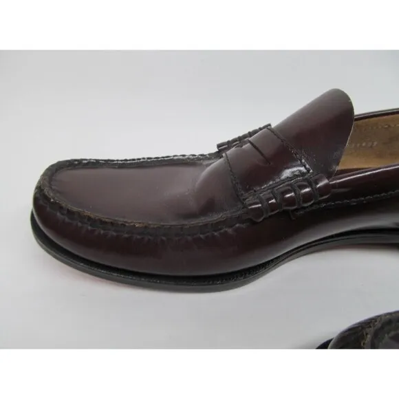 Florsheim Berkley FLS 17058-05 Mens Burgundy Leather Penny Loafers  US 11.5  B