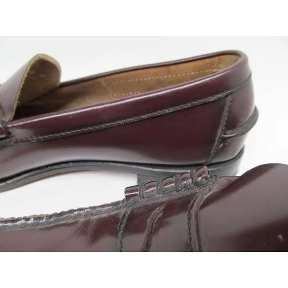 Florsheim Berkley FLS 17058-05 Mens Burgundy Leather Penny Loafers  US 11.5  B