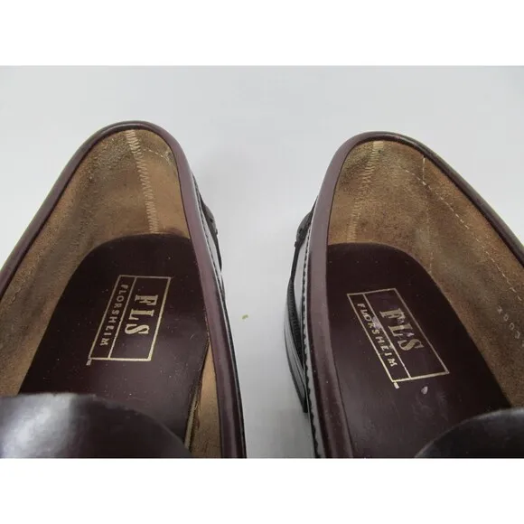Florsheim Berkley FLS 17058-05 Mens Burgundy Leather Penny Loafers  US 11.5  B