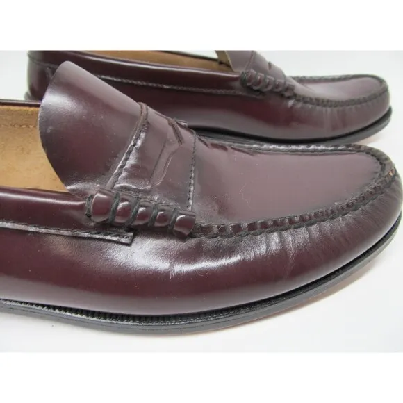 Florsheim Berkley FLS 17058-05 Mens Burgundy Leather Penny Loafers  US 11.5  B