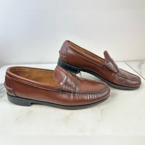 Florsheim Men's Berkley Brown Leather Slip On Penny Loafers, Sz 9.5