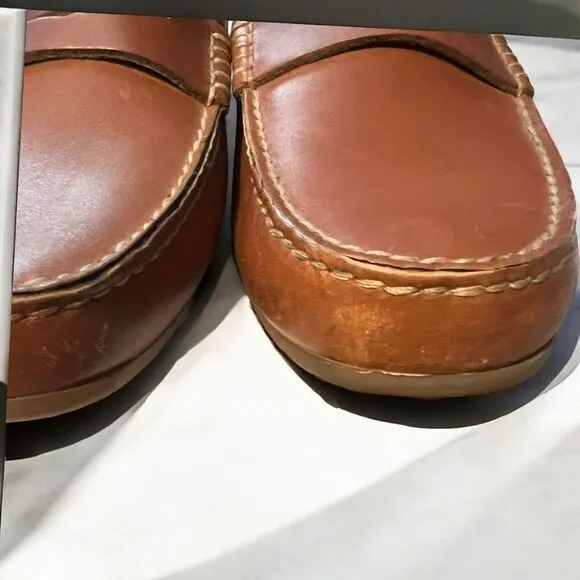 Florsheim NEW Mens Throttle Moc Penny Driver‎ Loafers  Cognac Leather Size 8.5