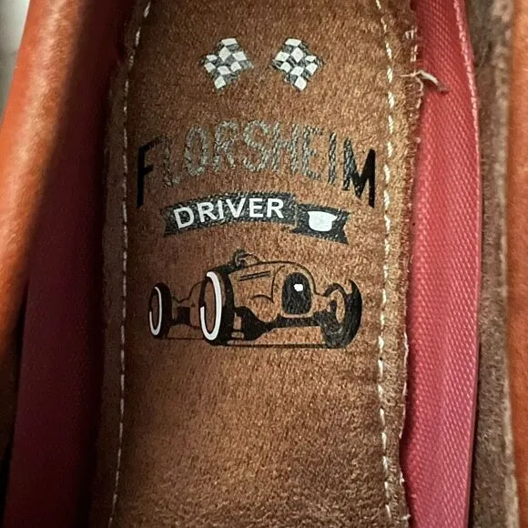Florsheim NEW Mens Throttle Moc Penny Driver‎ Loafers  Cognac Leather Size 8.5