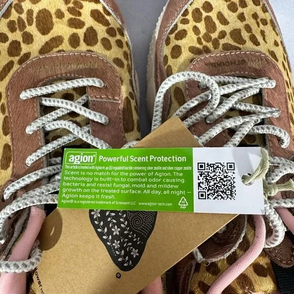 FLOWER MOUNTAIN KOTETSU Animal-print suede sneakers in Pink Brown Tan Size 41