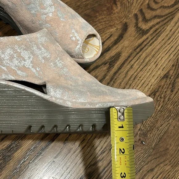 Fly London Suede sandals in pink and gray size 37