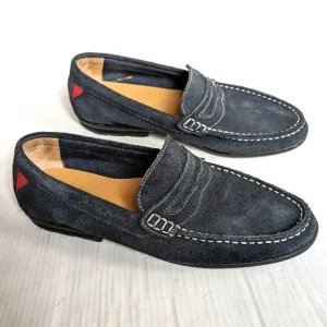 FOOTJOY Men's Club Casuals Navy Blue Suede Penny Loafers
