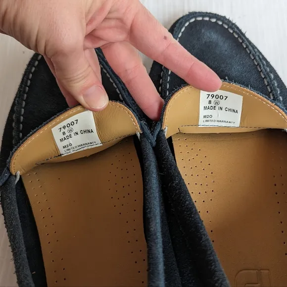 FOOTJOY Men's Club Casuals Navy Blue Suede Penny Loafers