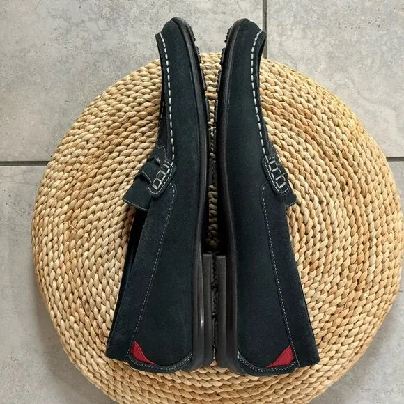 FOOTJOY Men's Size 11.5 Club Casuals Navy Blue Suede Penny Loafers