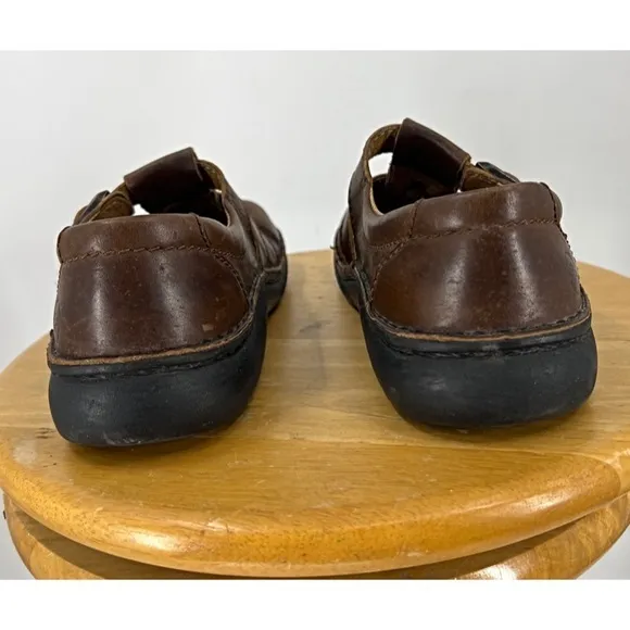 Footprints by Birkenstocks Leather Fisherman Sandals Clogs Brown Unisex …