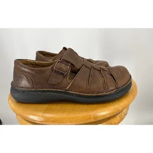 Footprints by Birkenstocks Leather Fisherman Sandals Clogs Brown Unisex …