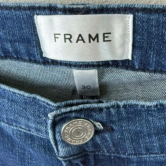 FRAME Le High Straight Jeans Thunderstorm Denim Casual Women’s 30