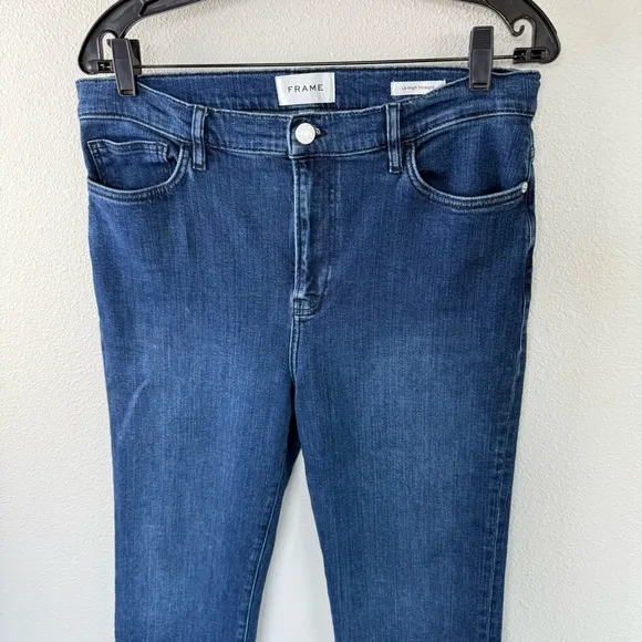 FRAME Le High Straight Jeans Thunderstorm Denim Casual Women’s 30