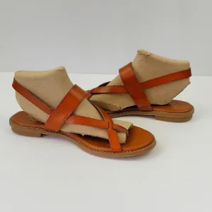 Franco Sarto Gabby 2 Criss- Cross Sandals Brown Size 8