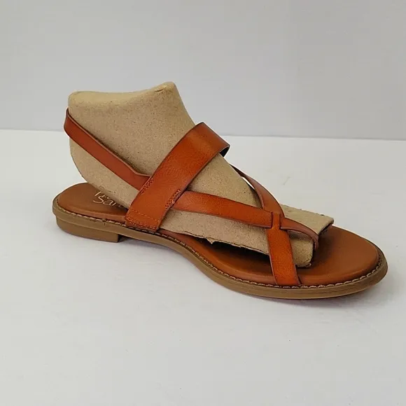 Franco Sarto Gabby 2 Criss- Cross Sandals Brown Size 8